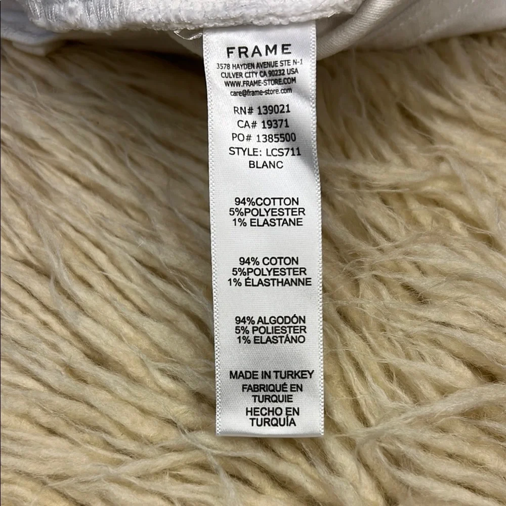 Frame Denim White Jean Shorts with Cuffed Hem - Picture 7 of 7